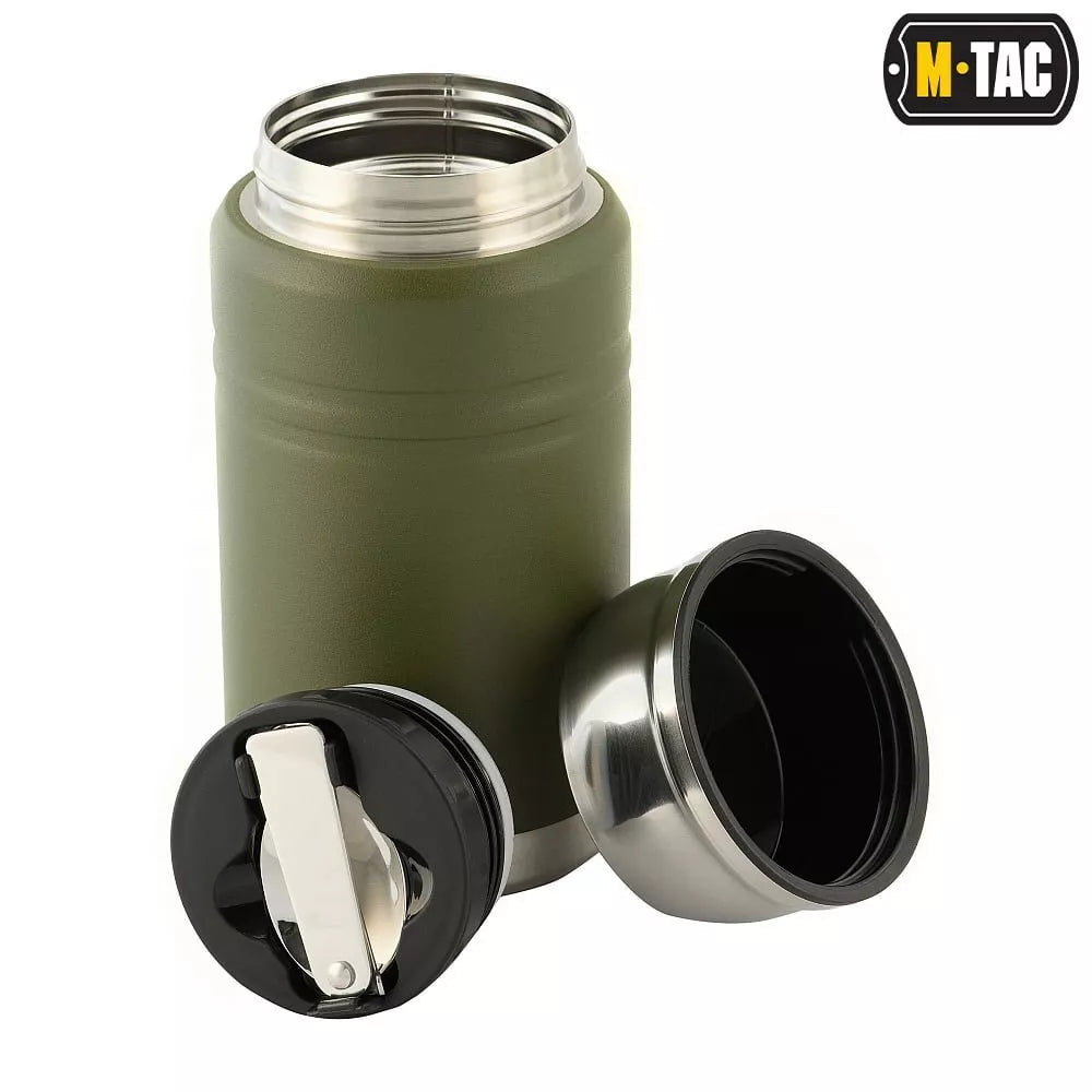 Termosas su sulankstomu šaukštu M-Tac 750ml, žalias