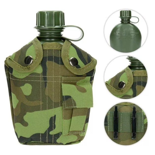 Plastikinė gertuvė su dėklu 1L, M95 CZ kamufliažas, be BPA