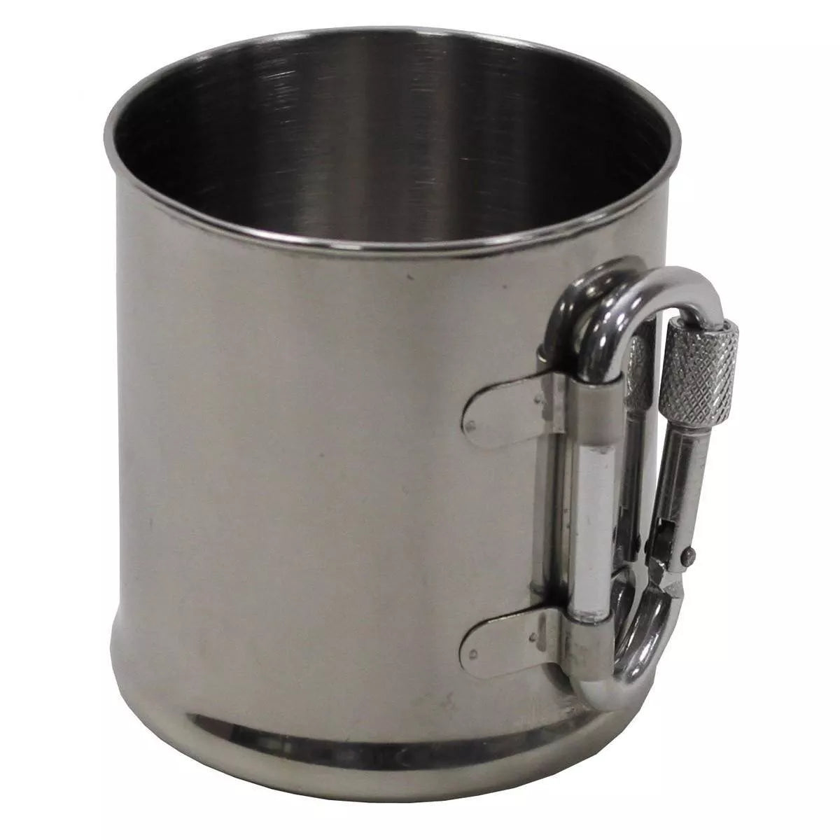 Nerūdijančio plieno puodelis su karabinu, 220 ml