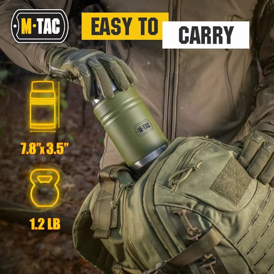 Termosas su sulankstomu šaukštu M-Tac 750ml, žalias