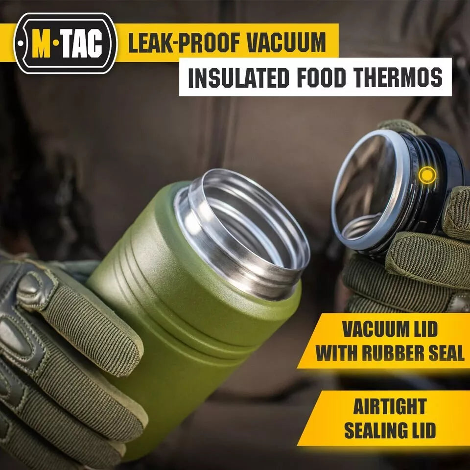 Termosas su sulankstomu šaukštu M-Tac 750ml, žalias